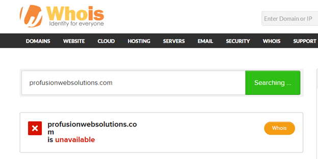 ProFusionWebSolutionsWhoISLookUp