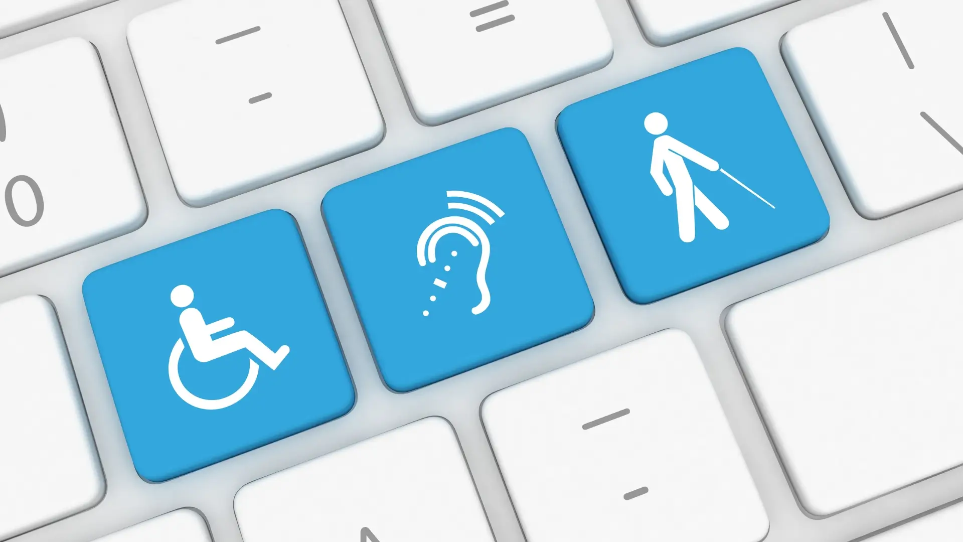 Conceptual-photo-showing-a-keyboard-with-accessibility-computer-icons-as-the-keys Conceptual image of a computer keyboard with accessibility icons replacing the usual keys