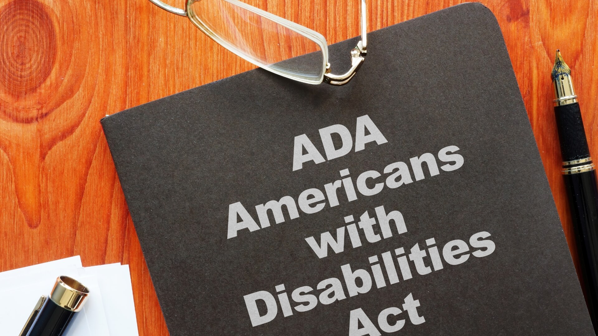 Conceptual photo showing printed text Americans with Disabilities Act (ADA) Close-up view of printed text highlighting the Americans with Disabilities Act (ADA)